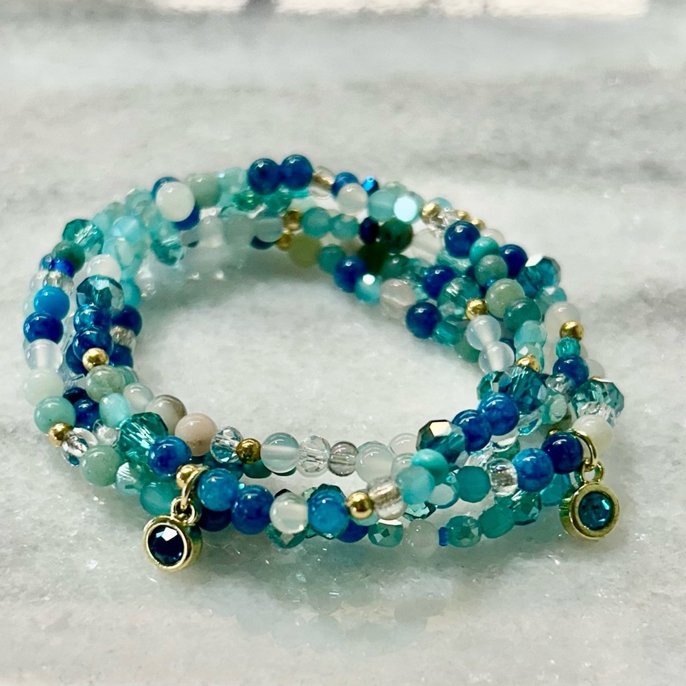 Elegant Multi-Color Beaded Bracelet Set